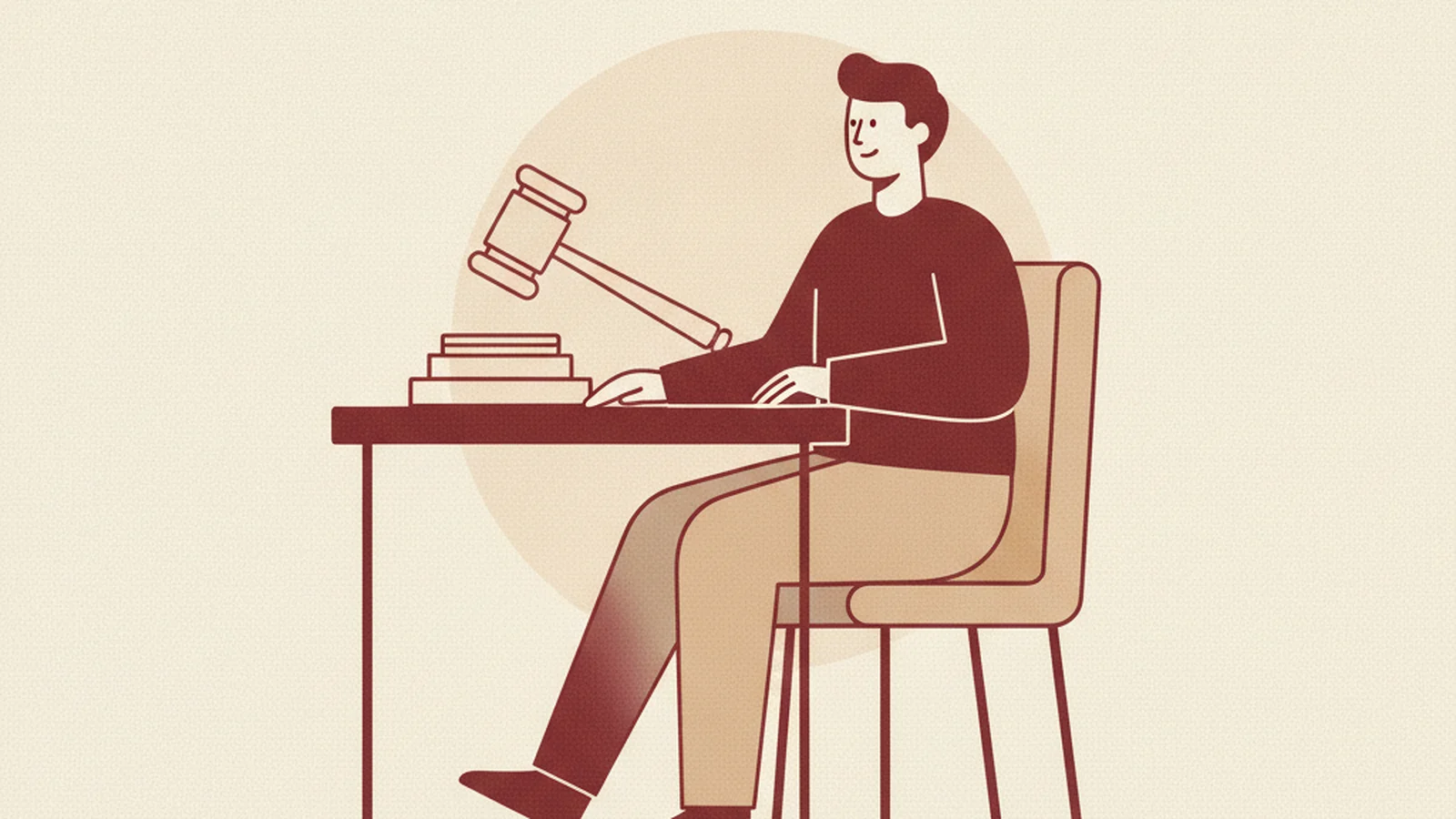 Illustration of an envelope icon beside a calm checklist clipboard with checkmarks, in an oxblood and cream editorial style